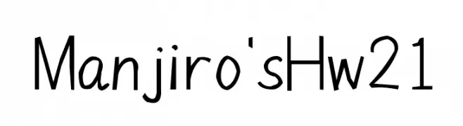 Manjiro'sHw21  Frei Schriftart Herunterladen