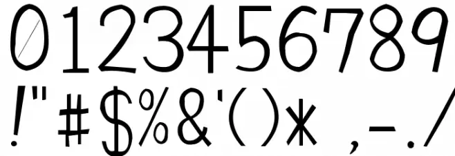 Manjiro'sHw21 Font OTHER CHARS