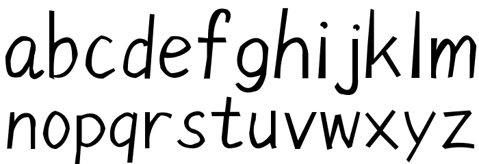 Manjiro'sHw21 Font LOWERCASE