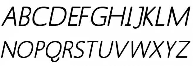 MankSans-MediumOblique 字体 大写