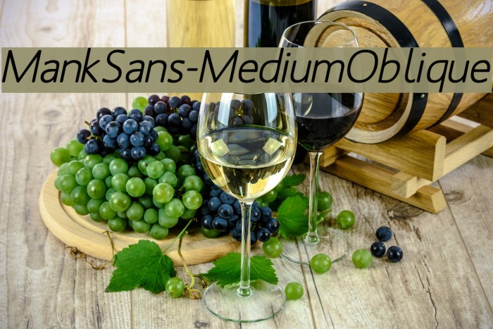 MankSans-MediumOblique Fonte examples