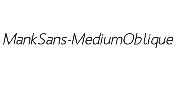 MankSans-MediumOblique Logo