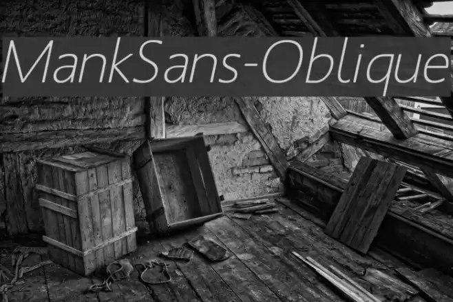 MankSans-Oblique خط examples