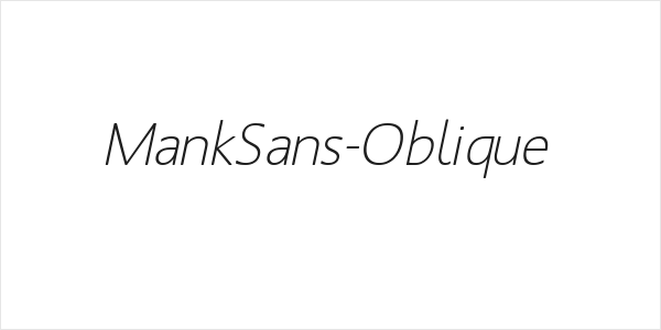 MankSans-Oblique Logo