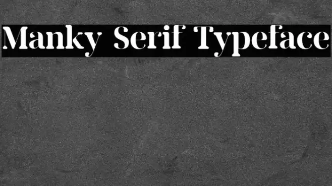 Manky Serif Typeface Font examples