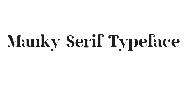 Manky Serif Typeface Logo