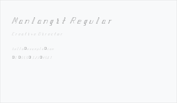 Manlangit Regular Business Card