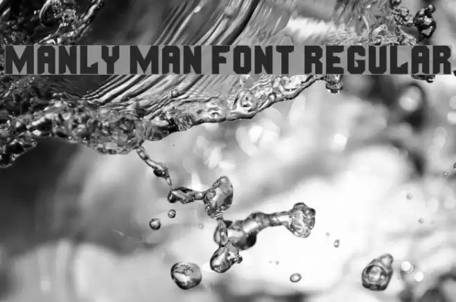 Manly Man Font Regular Font examples
