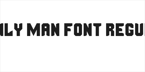 Manly Man Font Regular Logo