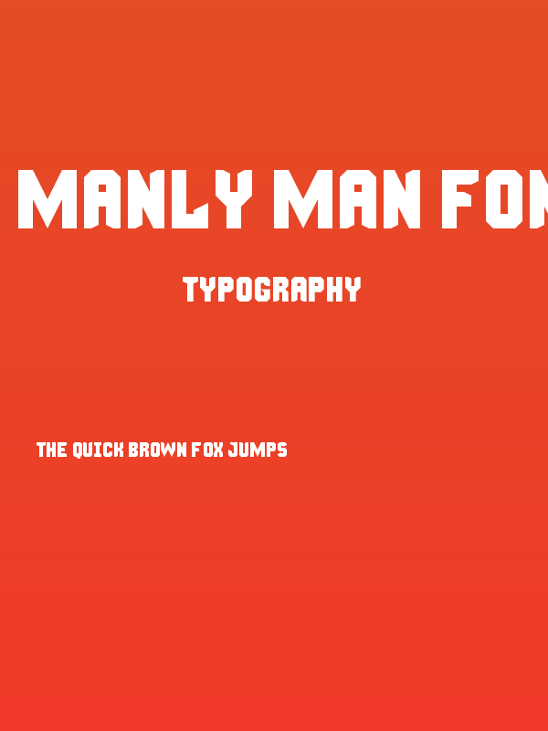 Manly Man Font Regular Poster