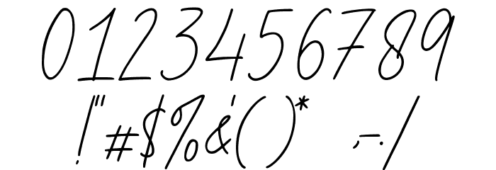 Manly Signature Font OTHER CHARS