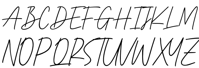 Manly Signature Font UPPERCASE
