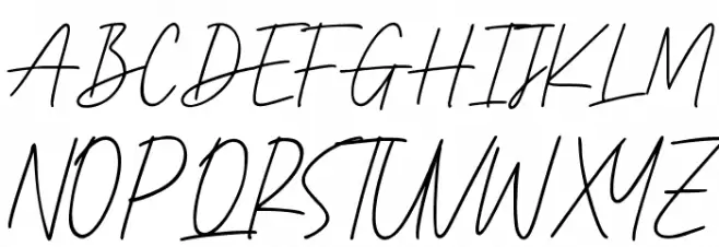 Manly Signature 字体 大写