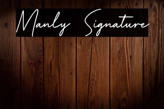 Manly Signature Example 3