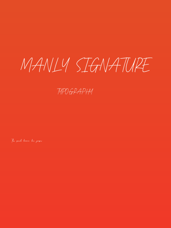 Manly Signature Poster
