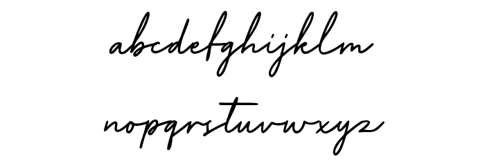 Manly Signature Font LOWERCASE