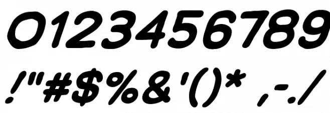 ManlyMen BB Bold Font OTHER CHARS