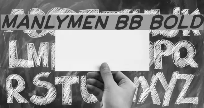 ManlyMen BB Bold Font examples
