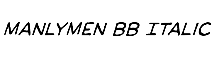 ManlyMen BB Italic Font