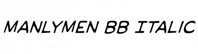 ManlyMen BB Italic  Frei Schriftart Herunterladen