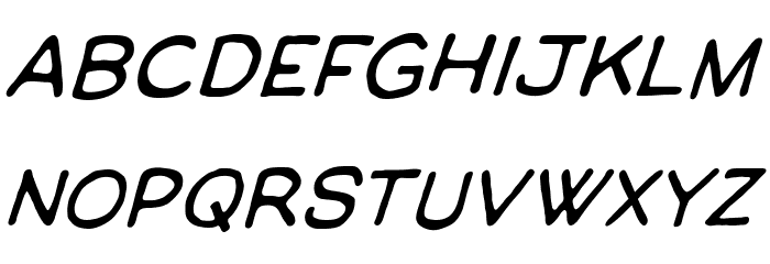 ManlyMen BB Italic Font LOWERCASE