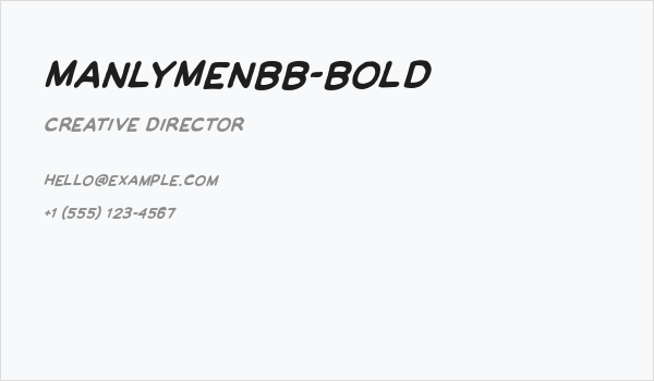 ManlyMenBB-Bold Business Card