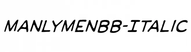 ManlyMenBB-Italic  les polices de caractères gratuit tlcharger