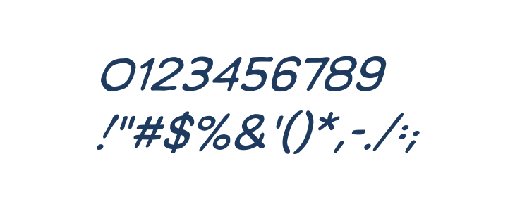 ManlyMenBB-Italic Other Characters