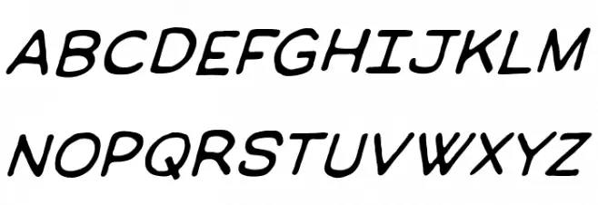 ManlyMenBB-Italic 字体 大写