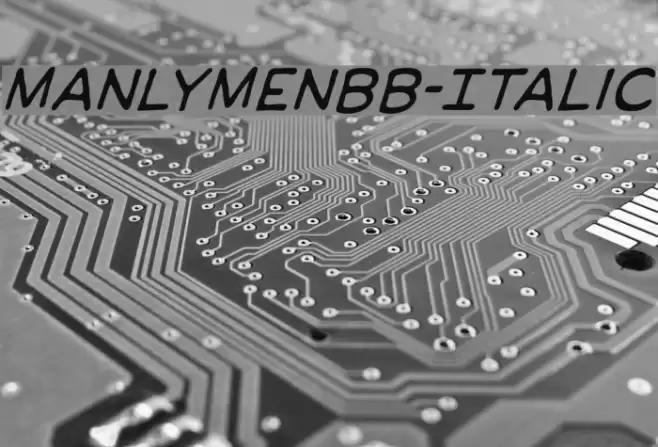 ManlyMenBB-Italic Font examples