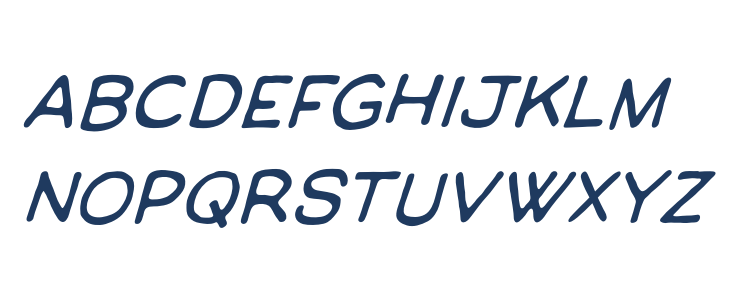 ManlyMenBB-Italic Lowercase