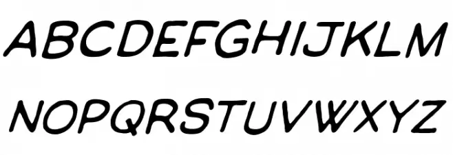 ManlyMenBB-Italic Schriftart Kleinbuchstaben