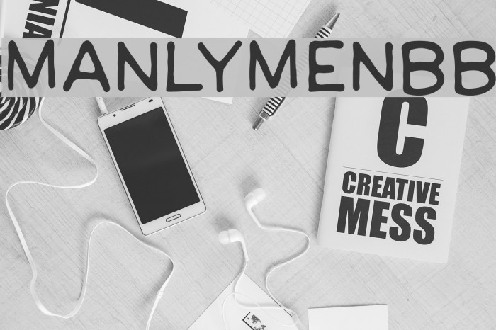 ManlyMenBB Font examples