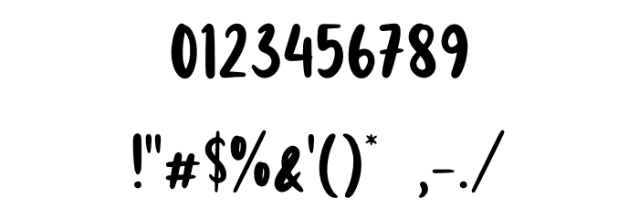 Manlyscript Font OTHER CHARS