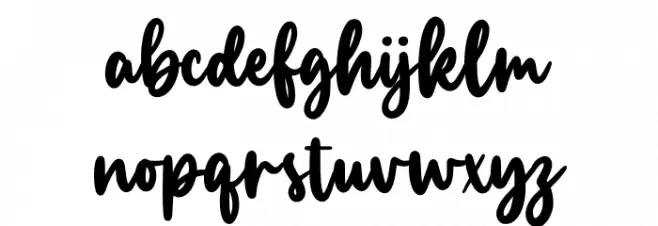 Manlyscript フォント 小文字