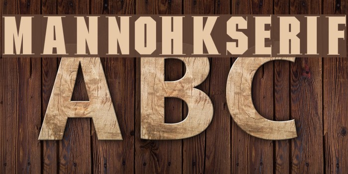 MannohKSerif Font examples