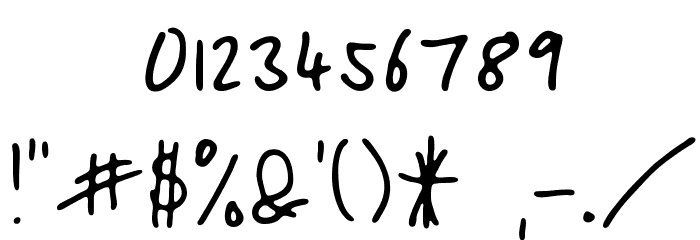 MannsBareHand Font OTHER CHARS