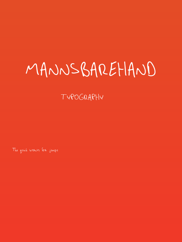 MannsBareHand Poster