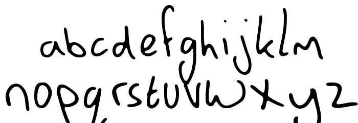 MannsBareHand Font LOWERCASE