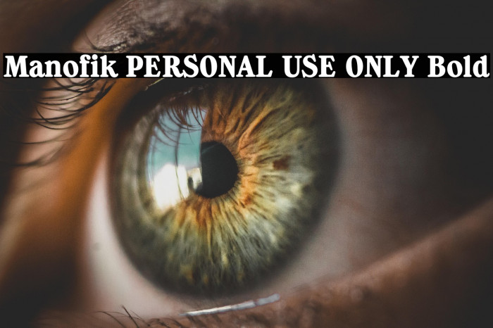 Manofik PERSONAL USE ONLY Bold Example 1
