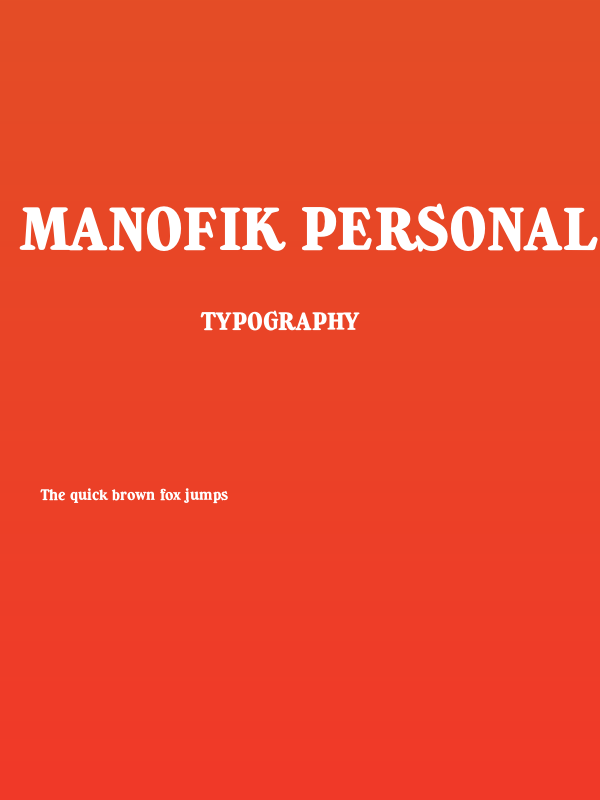 Manofik PERSONAL USE ONLY Bold Poster