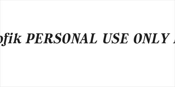 Manofik PERSONAL USE ONLY Italic Logo
