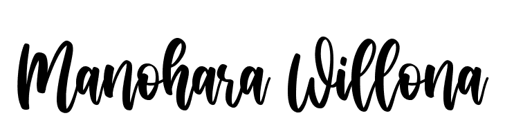 Manohara Willona  Frei Schriftart Herunterladen