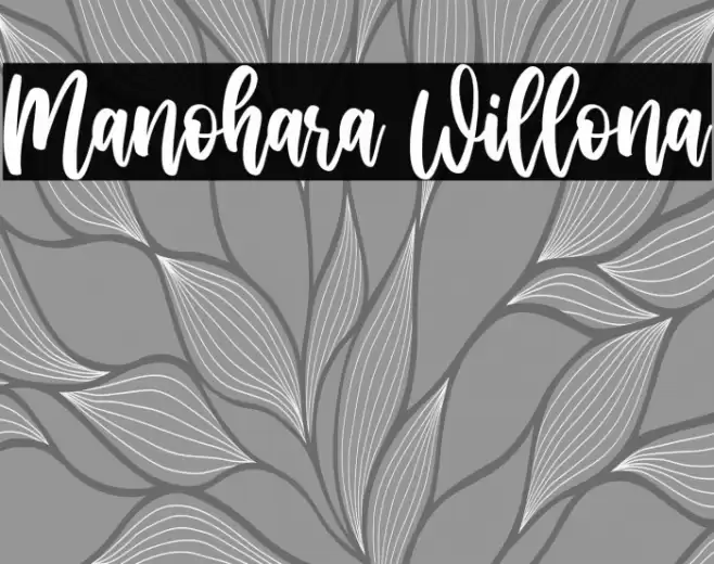Manohara Willona Font examples