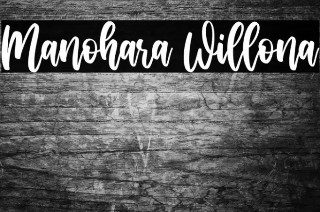 Manohara Willona Font examples