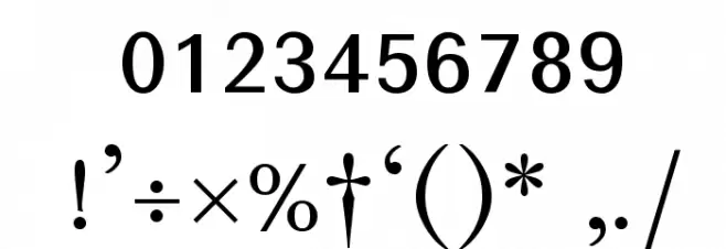 Manorama Font OTHER CHARS