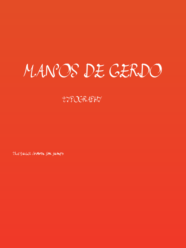 Manos de Cerdo Poster