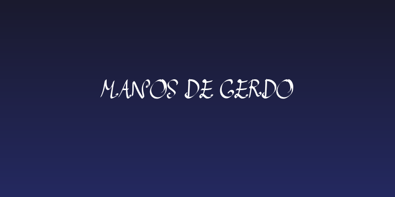 Manos de Cerdo Social Header