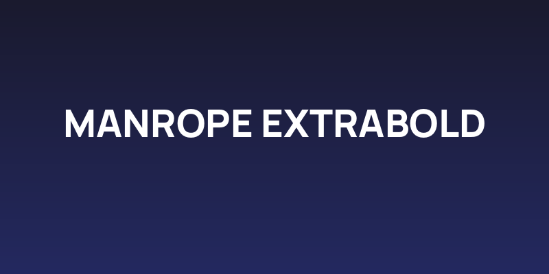 Manrope ExtraBold Social Header