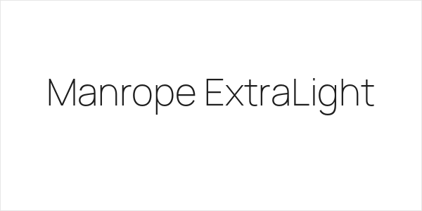 Manrope ExtraLight Logo